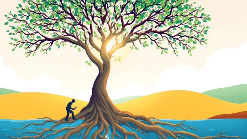 Un árbol florece