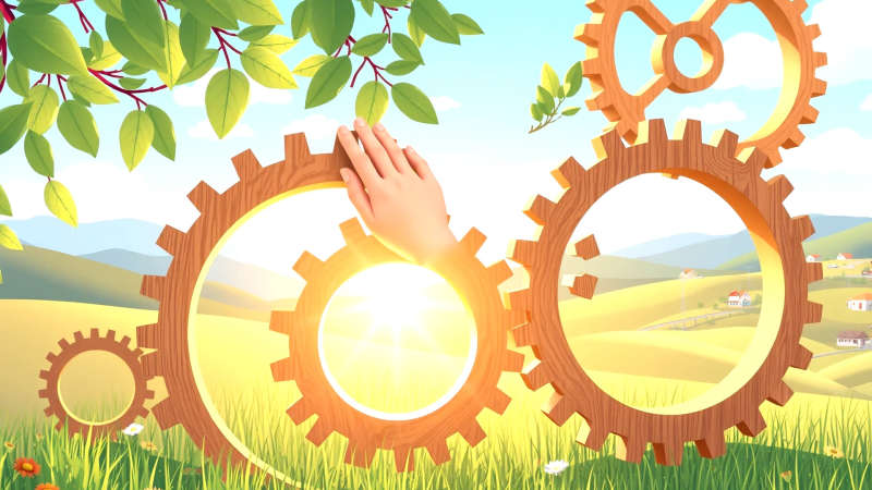 Armonía natural y tecnológica en paz