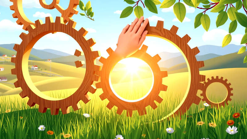 Armonía natural y tecnológica en paz