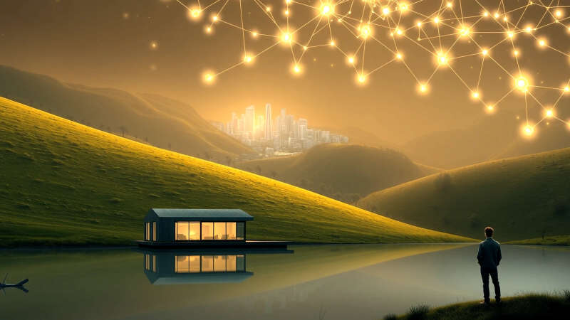 Un valle irradia luz